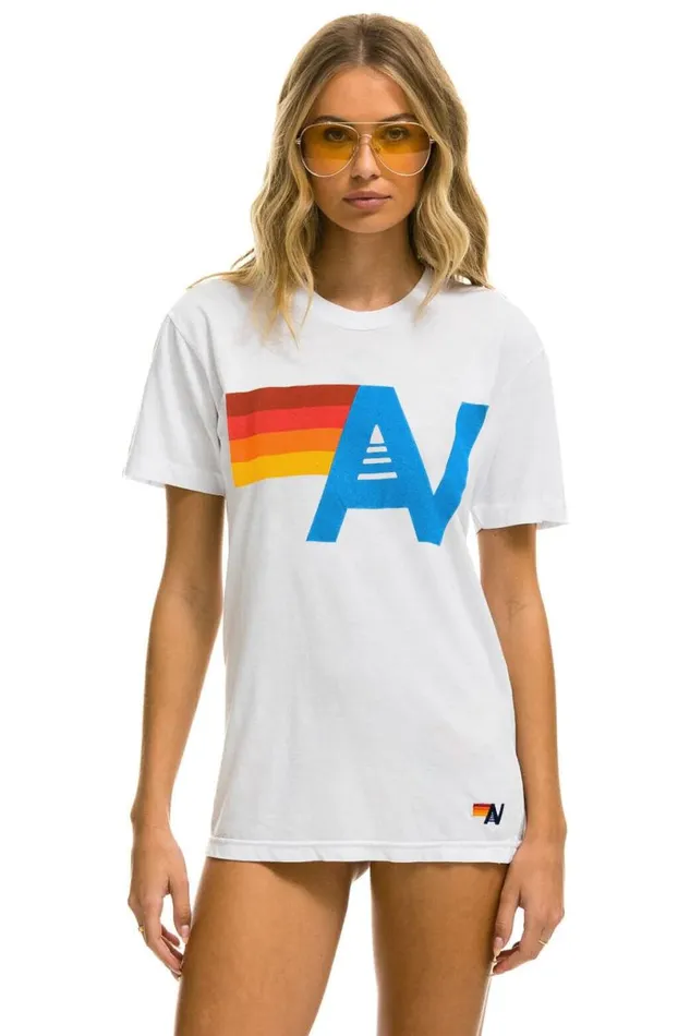 Logo Tee 8211 White WomenMen Aviator Nation Tees