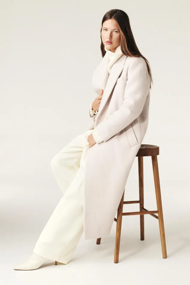 Long Coat Koala Green Women Baandsh Jackets and Coats