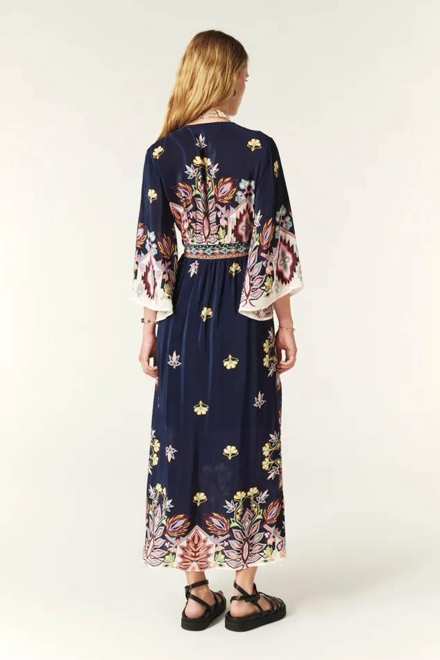 Long Dress Lufia Blue Women Baandsh Dresses
