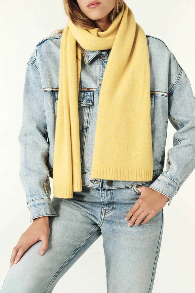 Long Knitted Scarf Comie Black Women Baandsh Scarves and Beanies
