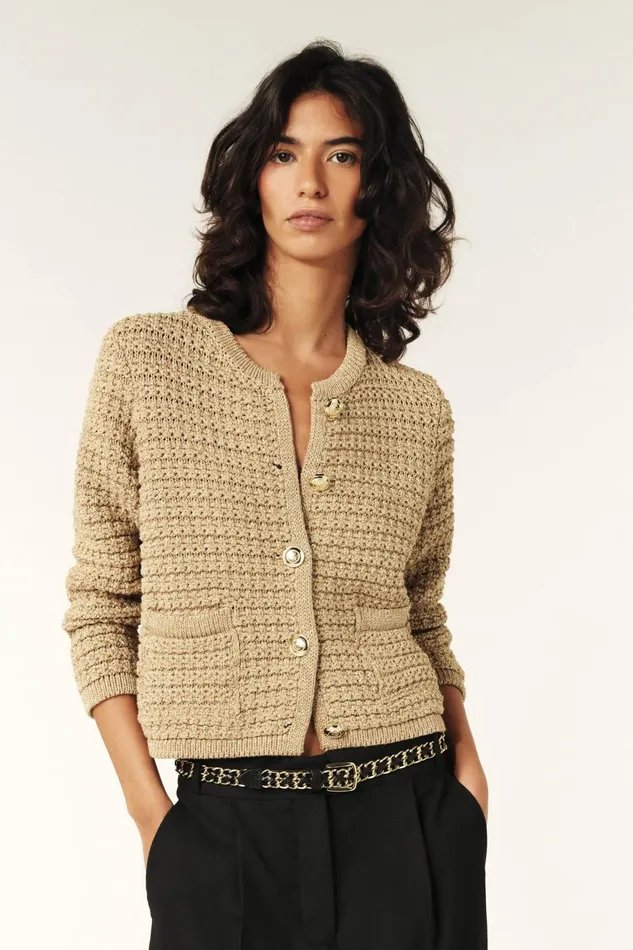 LongSleeve Cardigan Gaston Gold Women Baandsh Sweaters and Cardigans