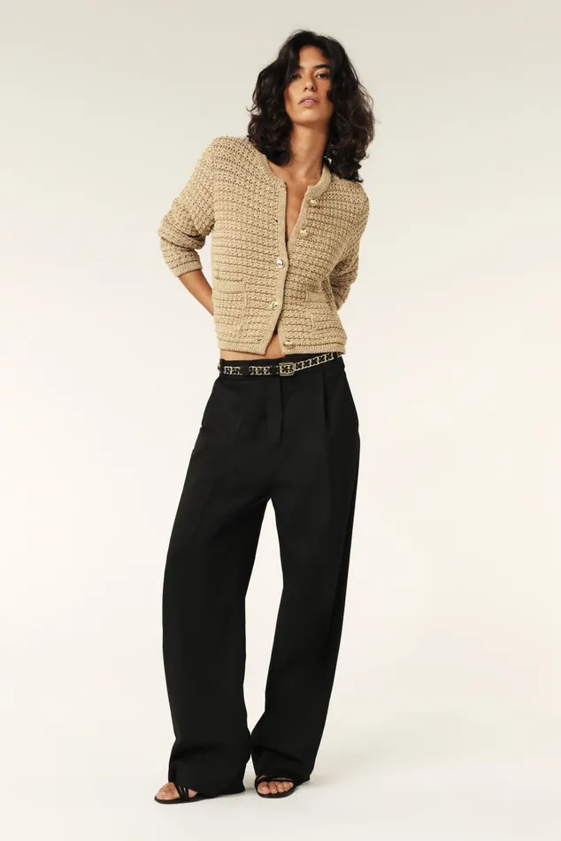 LongSleeve Cardigan Gaston Gold Women Baandsh Sweaters and Cardigans