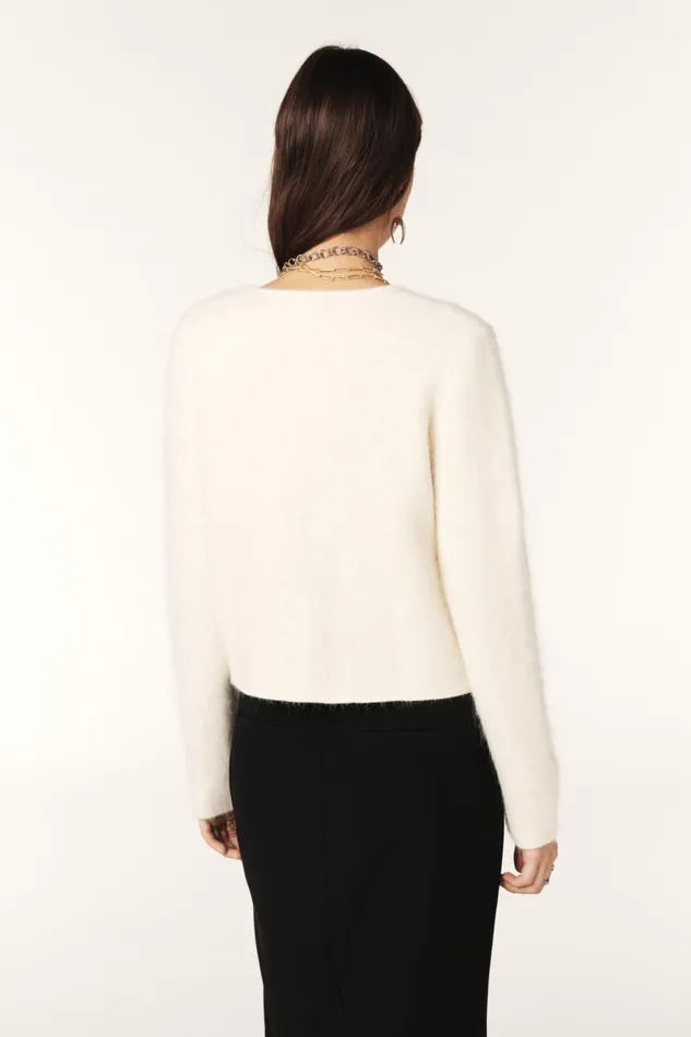 LongSleeve Cardigan Grayson OffWhite Women Baandsh Sweaters and Cardigans
