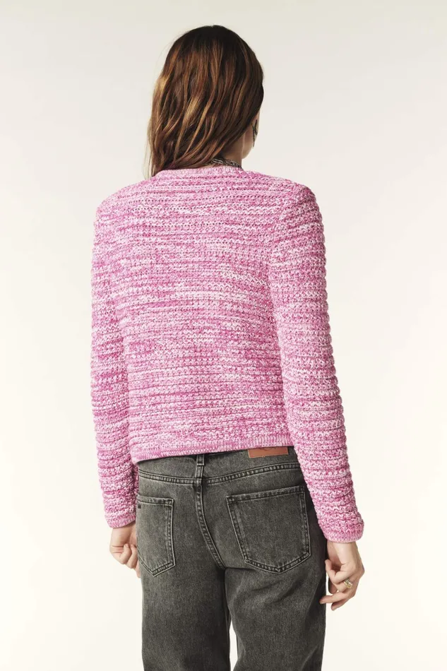 LongSleeve Cardigan Guspa Pink Women Baandsh Sweaters and Cardigans