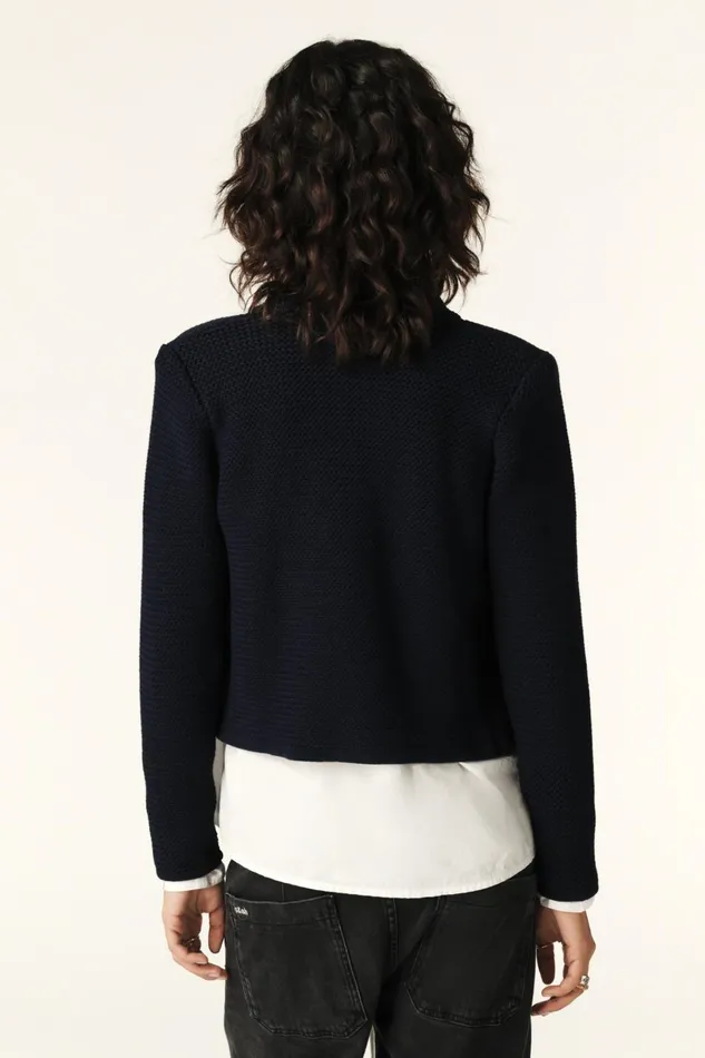 LongSleeve Cardigan Louman Blue Women Baandsh Sweaters and Cardigans