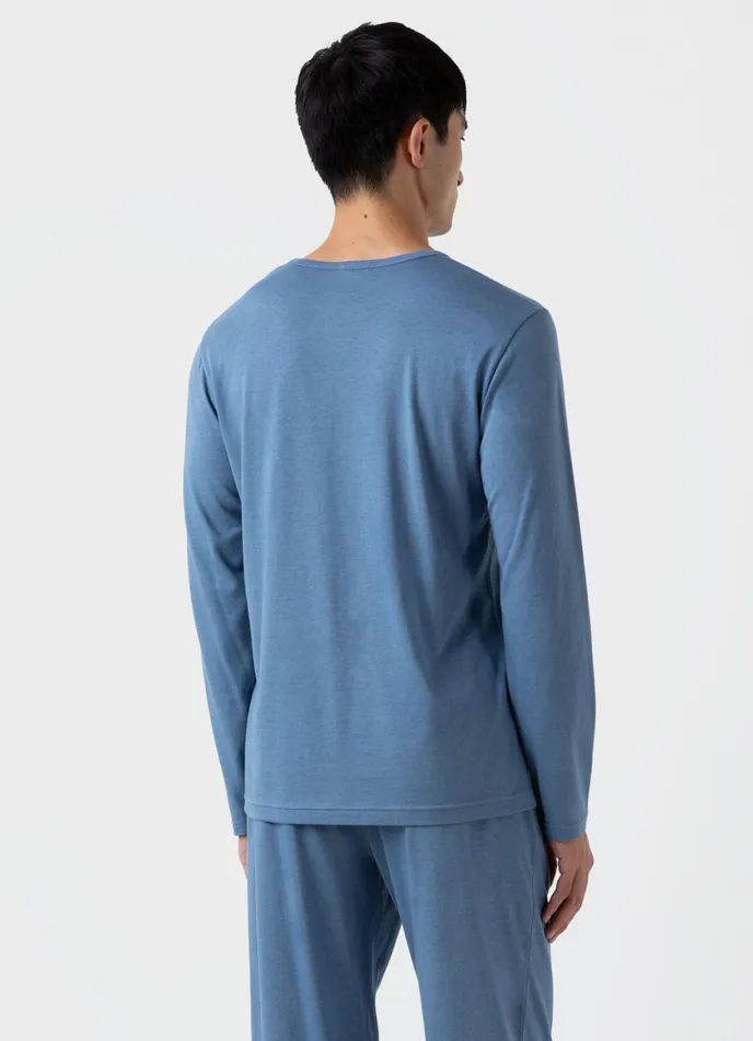 Long Sleeve Cotton Modal Lounge Tshirt Bluestone Men SUNSPEL Loungewear and Sleepwear