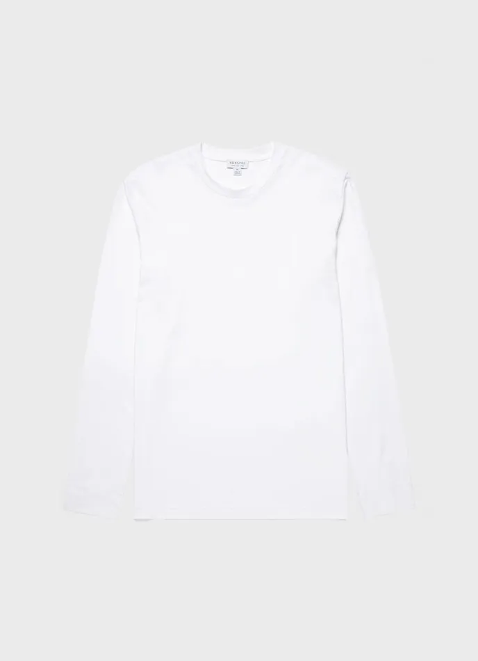 Long Sleeve Riviera Midweight Tshirt White Men SUNSPEL Tshirts