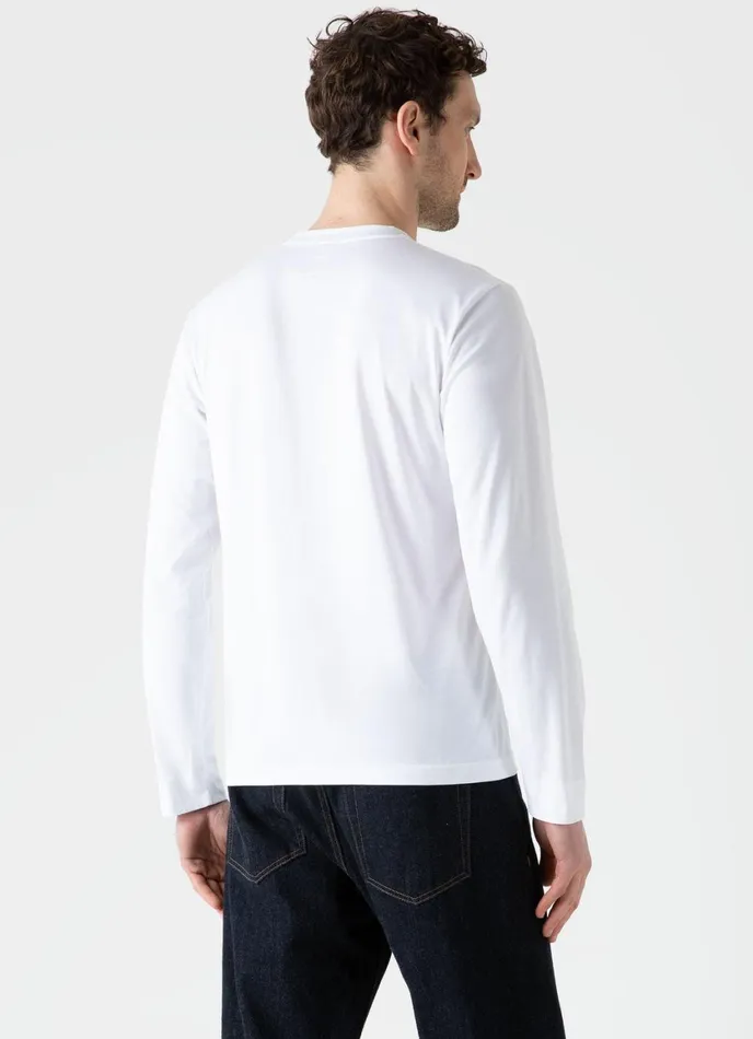 Long Sleeve Riviera Midweight Tshirt White Men SUNSPEL Tshirts