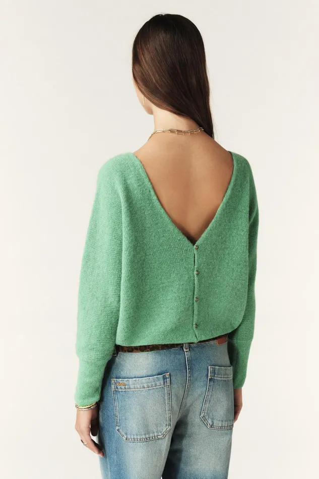 LongSleeve Sweater Elsa Brown Women Baandsh Sweaters and Cardigans