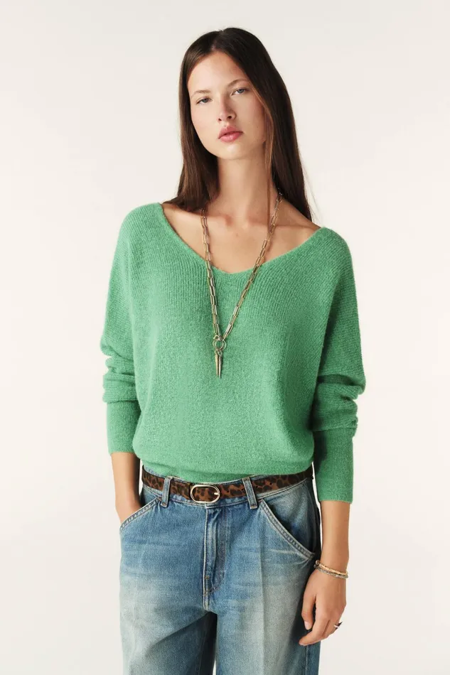 LongSleeve Sweater Elsa Brown Women Baandsh Sweaters and Cardigans