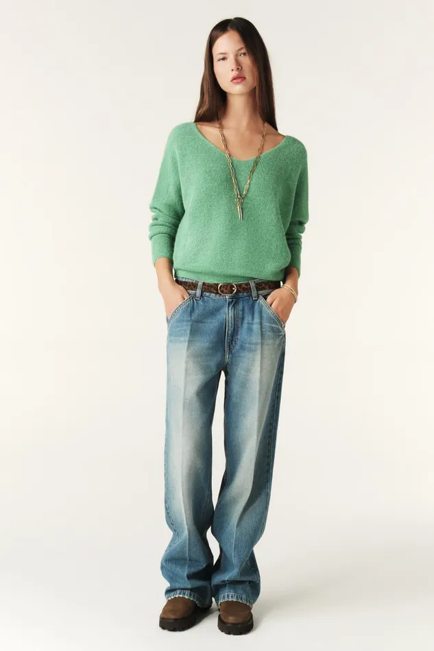 LongSleeve Sweater Elsa Brown Women Baandsh Sweaters and Cardigans