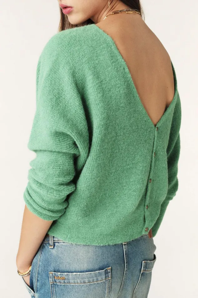 LongSleeve Sweater Elsa Brown Women Baandsh Sweaters and Cardigans
