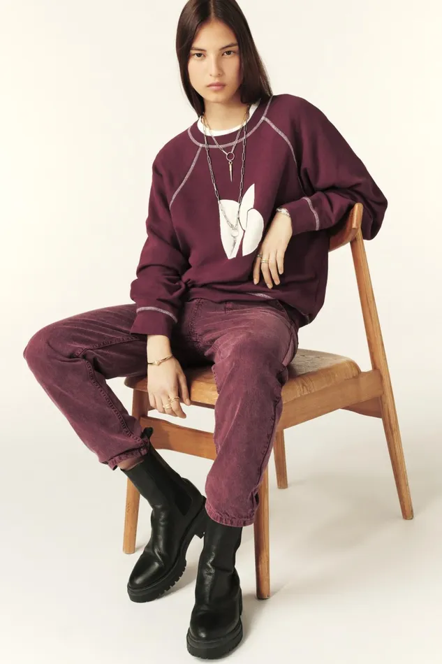 LongSleeve Sweatshirt Bart Purple Women Baandsh Sweaters and Cardigans