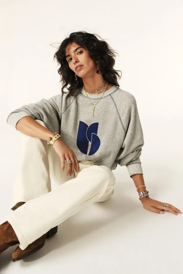 LongSleeve Sweatshirt Bart Purple Women Baandsh Sweaters and Cardigans