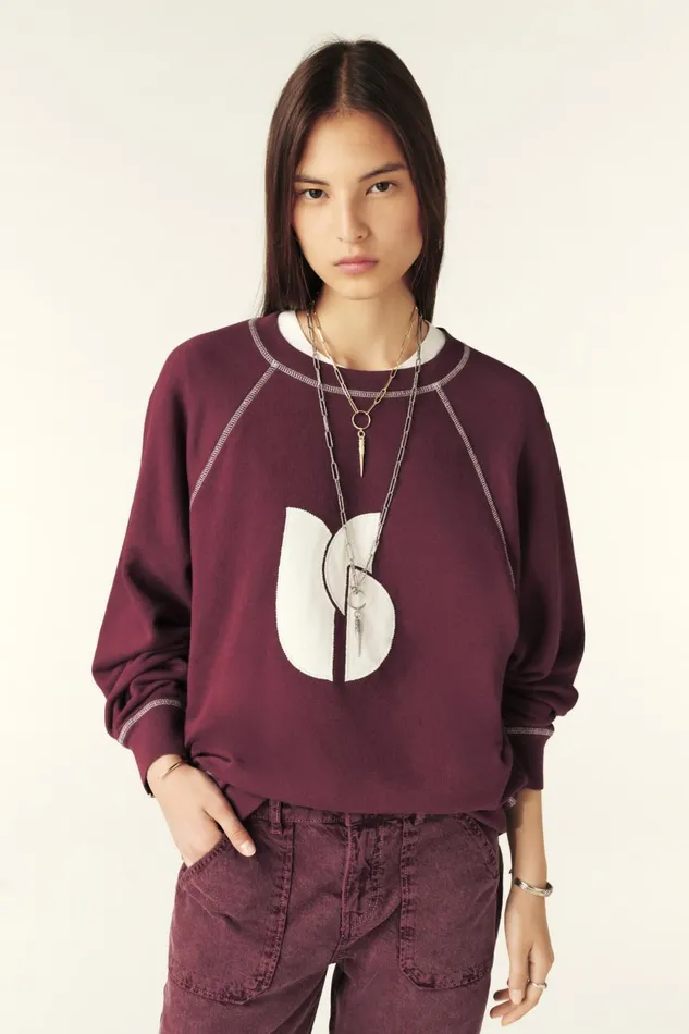 LongSleeve Sweatshirt Bart Purple Women Baandsh Sweaters and Cardigans