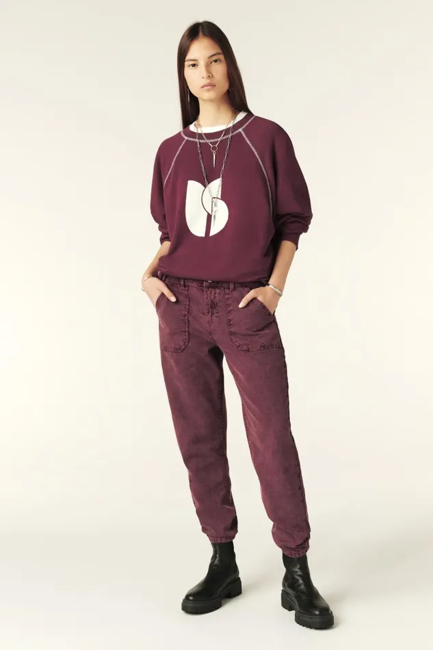 LongSleeve Sweatshirt Bart Purple Women Baandsh Sweaters and Cardigans