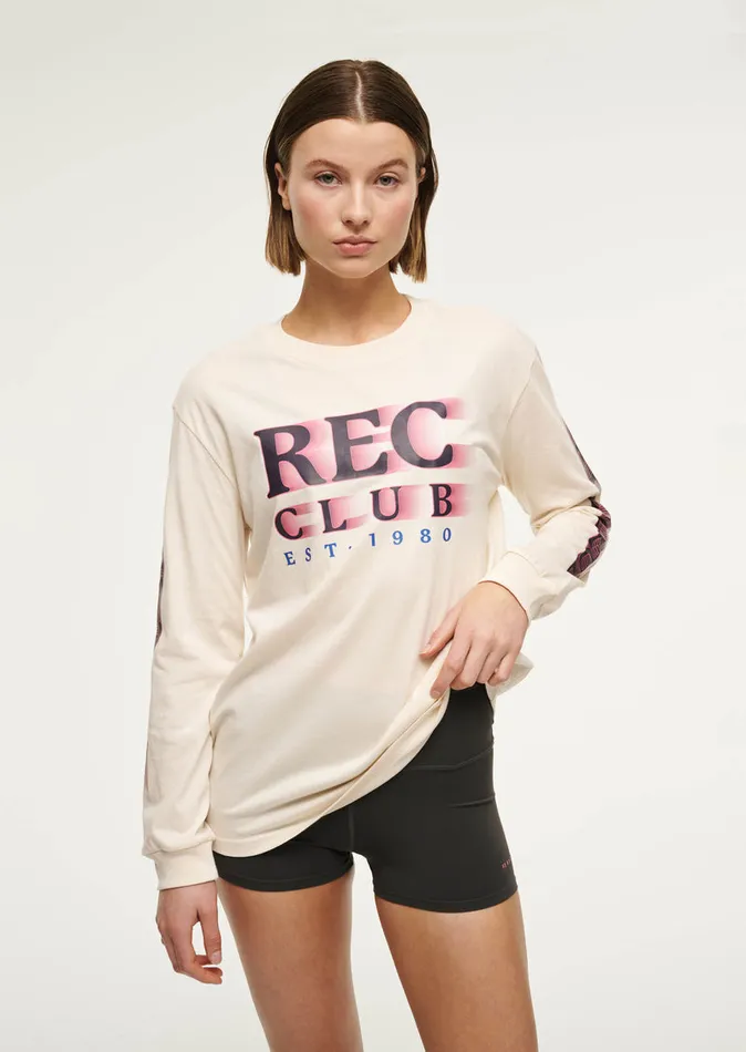 LongSleeveTops RALLY LONG SLEEVE TEE IN WHISPER WHITE PE Nation Women