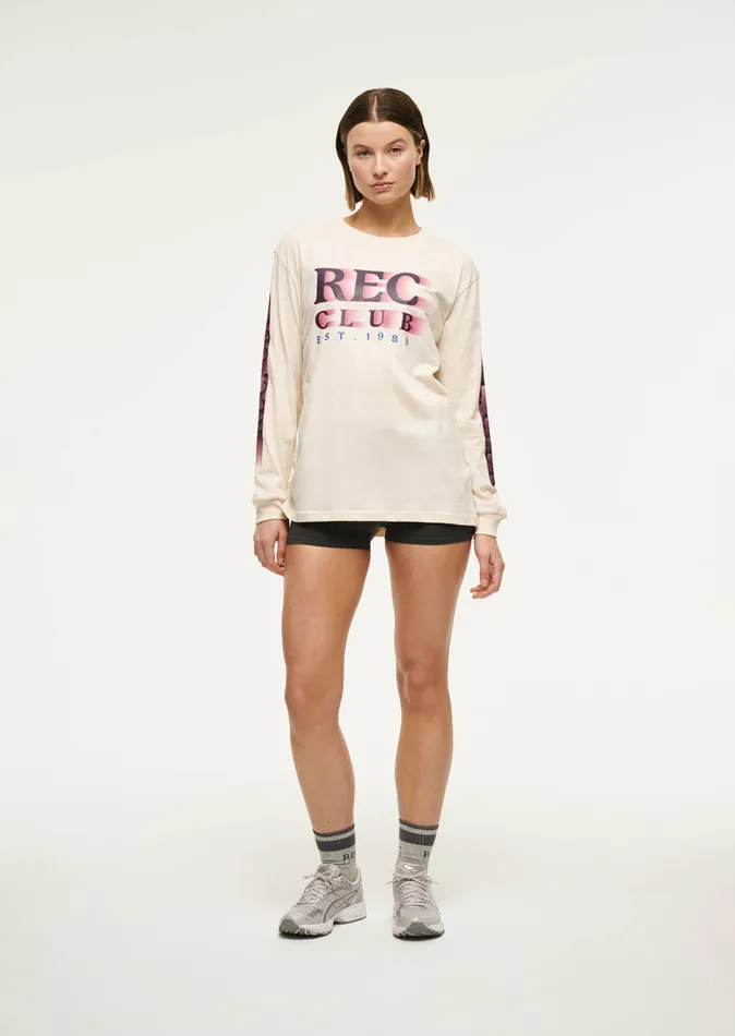 LongSleeveTops RALLY LONG SLEEVE TEE IN WHISPER WHITE PE Nation Women