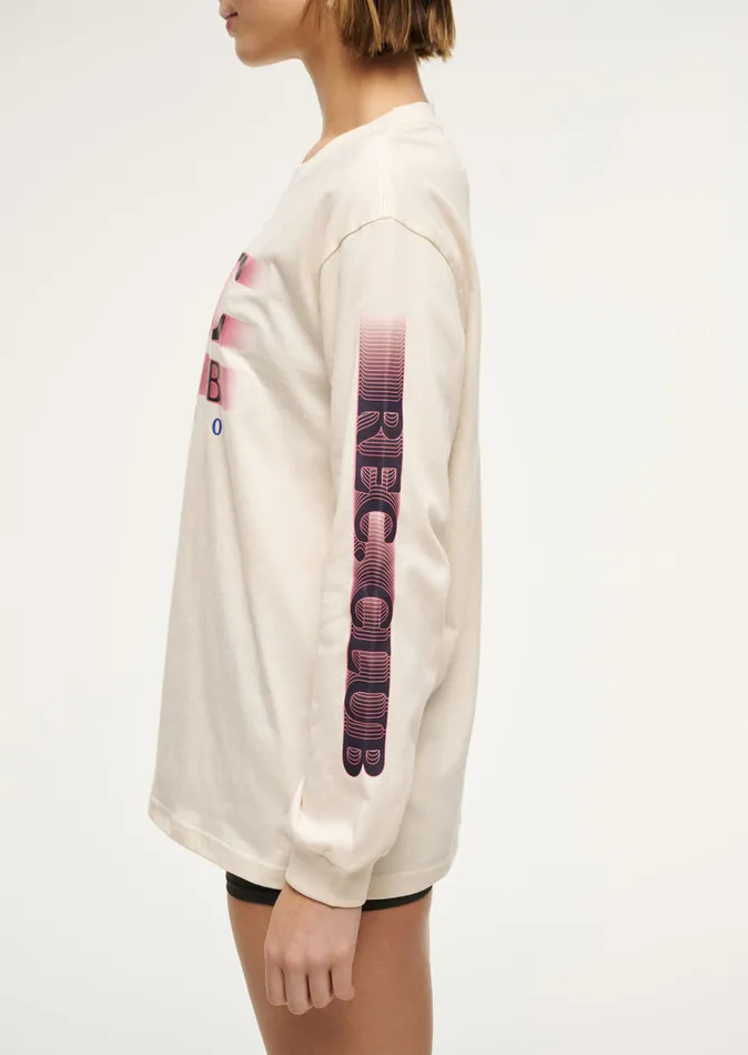 LongSleeveTops RALLY LONG SLEEVE TEE IN WHISPER WHITE PE Nation Women
