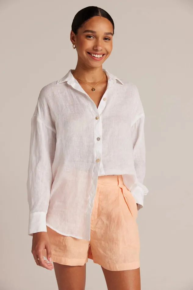 Long Sleeve Women Bella Dahl Boyfriend Button Down 8211 White