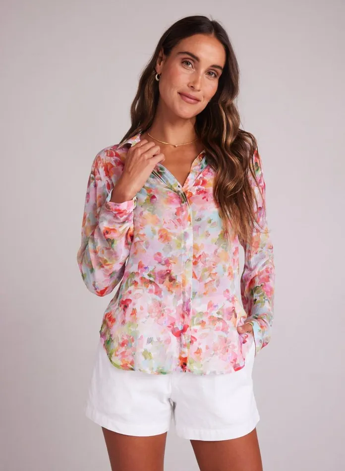 Long Sleeve Women Bella Dahl Full Button Down Hipster Shirt 8211 Ipanema Floral Print Long Sleeve Women Bella Dahl Full Button Down Hipster Shirt 8211 Ipanema Floral Print