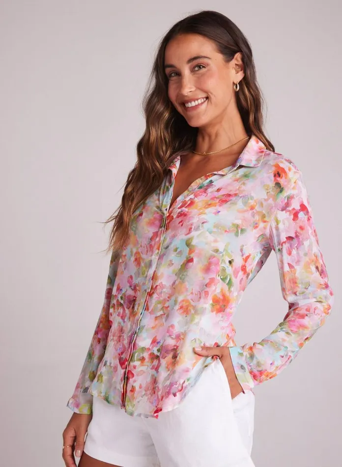 Long Sleeve Women Bella Dahl Full Button Down Hipster Shirt 8211 Ipanema Floral Print Long Sleeve Women Bella Dahl Full Button Down Hipster Shirt 8211 Ipanema Floral Print