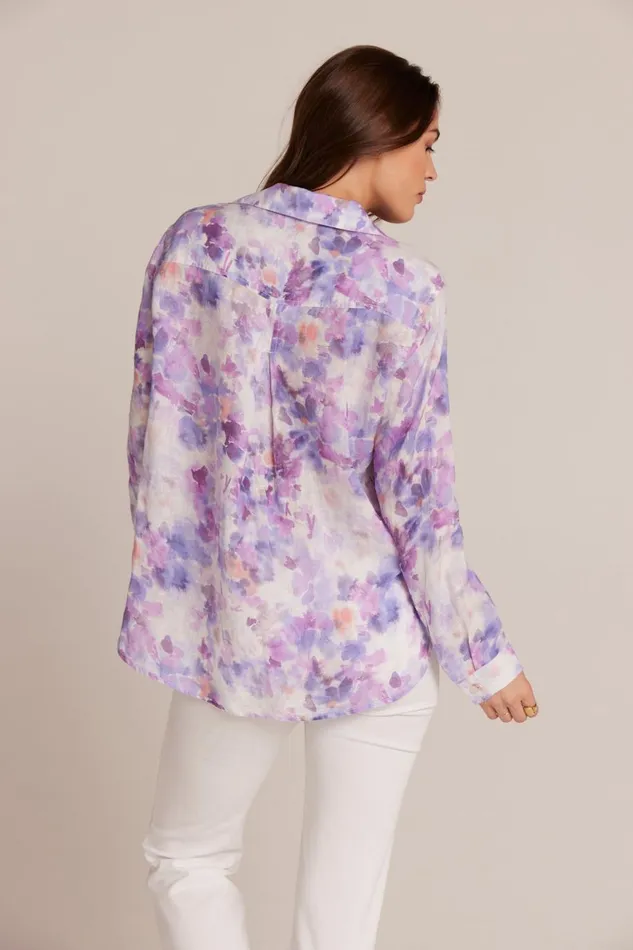 Long Sleeve Women Bella Dahl Linen Pocket Button Down 8211 Iris Floral Print Long Sleeve Women Bella Dahl Linen Pocket Button Down 8211 Iris Floral Print