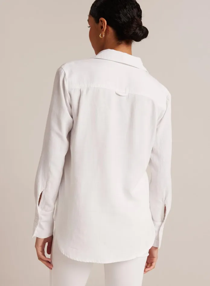 Long Sleeve Women Bella Dahl Single Pocket Shirt 8211 White