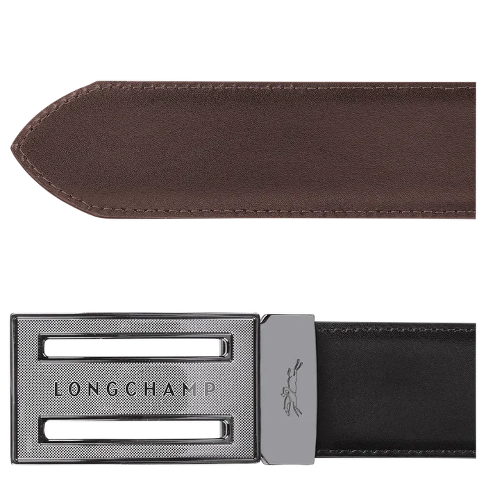 Longchamp Belts Men Delta Box BlackMocha