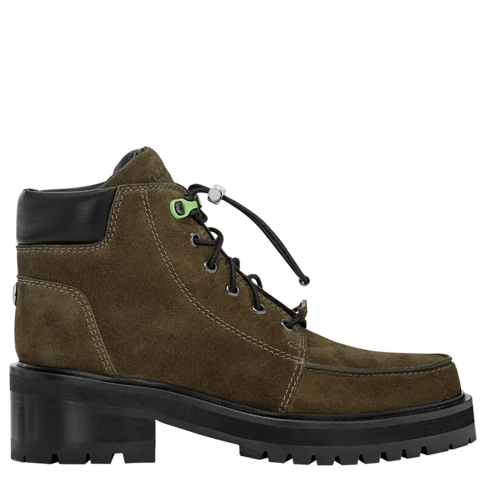 Longchamp Boots and Booties Women La Baroudeuse Low Boots Olive