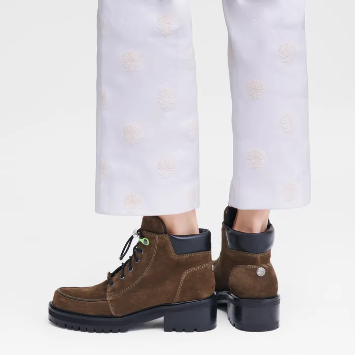 Longchamp Boots and Booties Women La Baroudeuse Low Boots Olive Longchamp Boots and Booties Women La Baroudeuse Low Boots Olive