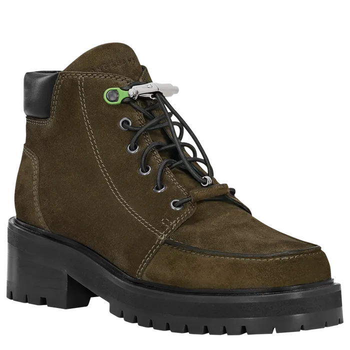 Longchamp Boots and Booties Women La Baroudeuse Low Boots Olive Longchamp Boots and Booties Women La Baroudeuse Low Boots Olive