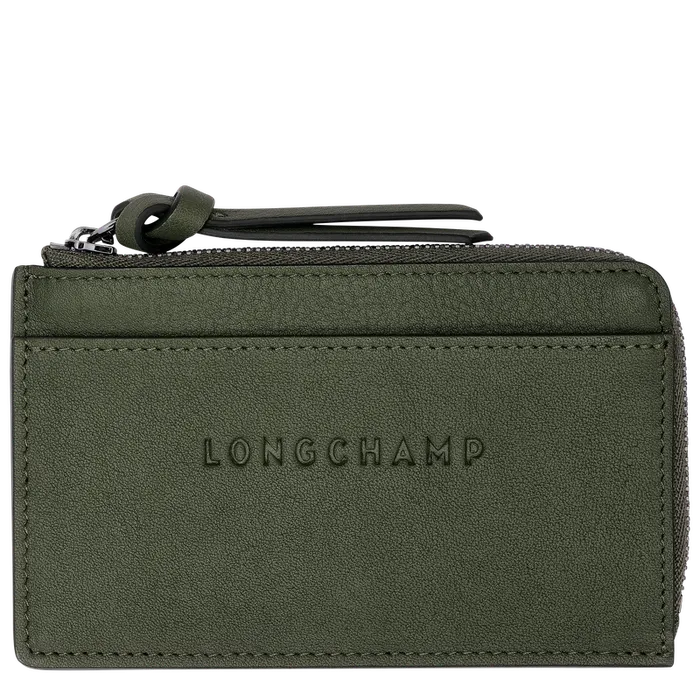 Longchamp Cardholders and Coin purses WomenMen Longchamp 3D Card holder KhakiKhakiKhaki