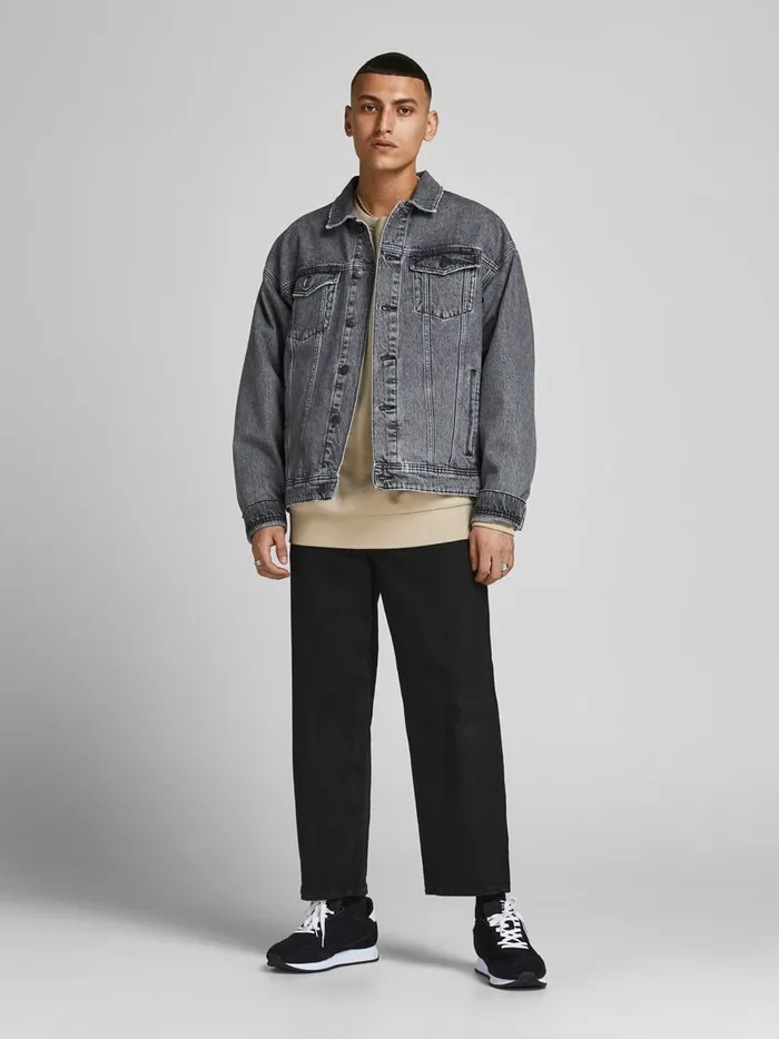 Loose Jeans JACK and JONES Mens ROB ORIGINAL CJ 935 LOOSE FIT JEANS Black Black Denim
