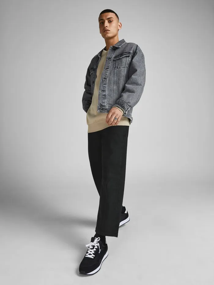 Loose Jeans JACK and JONES Mens ROB ORIGINAL CJ 935 LOOSE FIT JEANS Black Black Denim