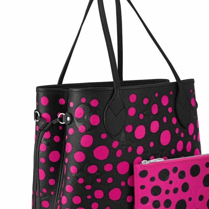 Louis Vuitton LV X YK Neverfull MM M46419 Noir Fuchsia 8211 Louis Vuitton Handbag Store Women Louis Vuitton Neverfull Bag