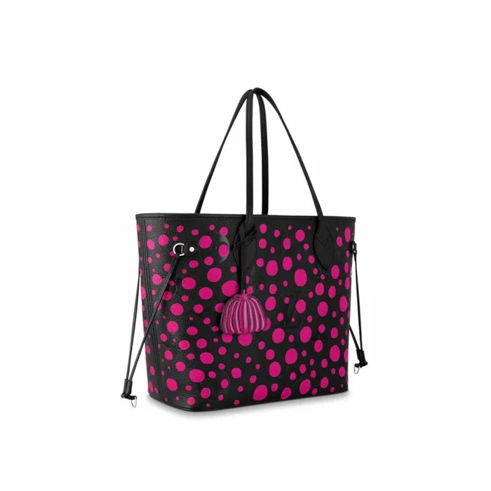 Louis Vuitton LV X YK Neverfull MM M46419 Noir Fuchsia 8211 Louis Vuitton Handbag Store Women Louis Vuitton Neverfull Bag