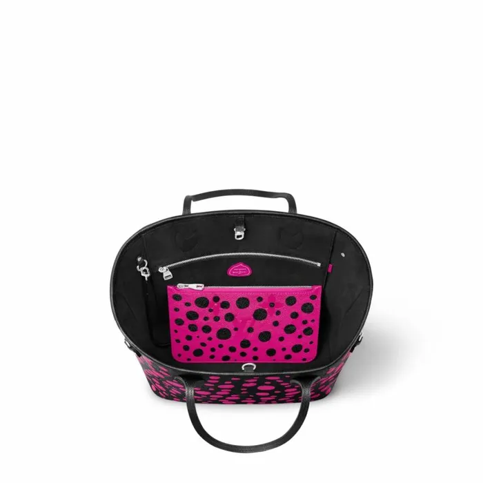 Louis Vuitton LV X YK Neverfull MM M46419 Noir Fuchsia 8211 Louis Vuitton Handbag Store Women Louis Vuitton Neverfull Bag