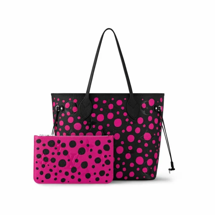 Louis Vuitton LV X YK Neverfull MM M46419 Noir Fuchsia 8211 Louis Vuitton Handbag Store Women Louis Vuitton Neverfull Bag