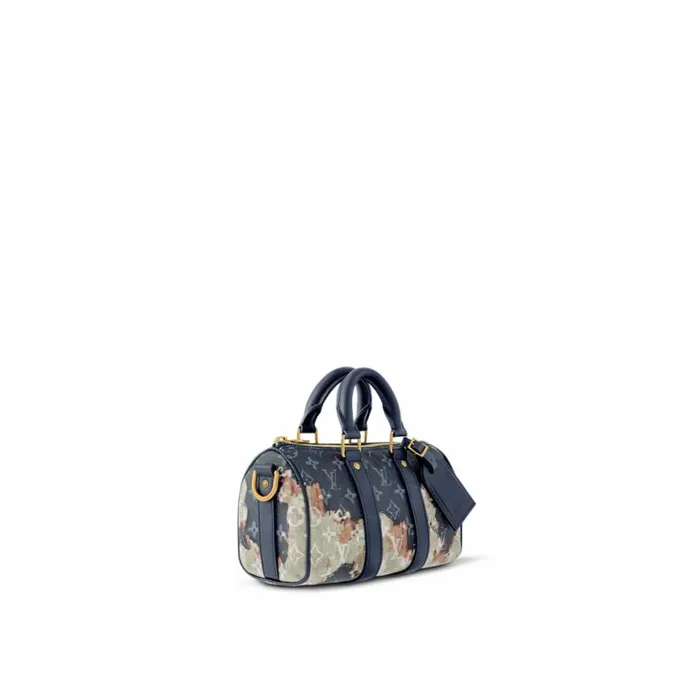 Louis Vuitton Monogram Ink Blue M46804 Keepall Bandoulire 25 8211 Louis Vuitton Handbag Store Men Louis Vuitton Bags
