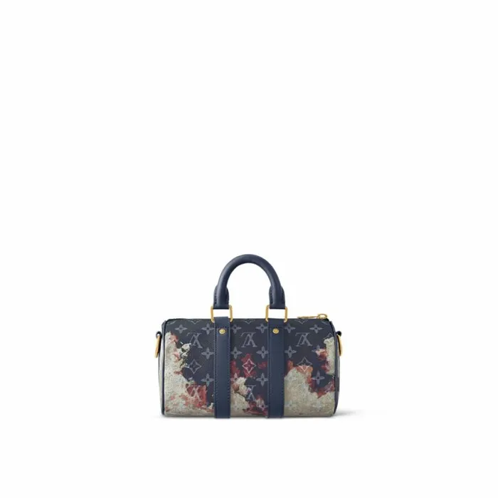Louis Vuitton Monogram Ink Blue M46804 Keepall Bandoulire 25 8211 Louis Vuitton Handbag Store Men Louis Vuitton Bags