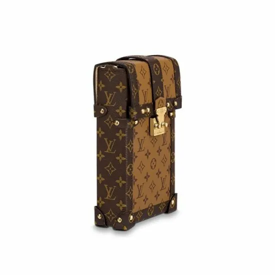 Louis Vuitton Vertical Trunk Pochette Brown M67873 Black M63913 8211 Louis Vuitton Handbag Store Women Louis Vuitton Trunk Bag