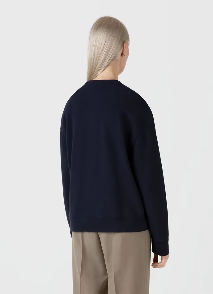 Loungewear and Sleepwear Women ussunspel Relaxed Loopback Sweatshirt Navy Loungewear and Sleepwear Women ussunspel Relaxed Loopback Sweatshirt Navy