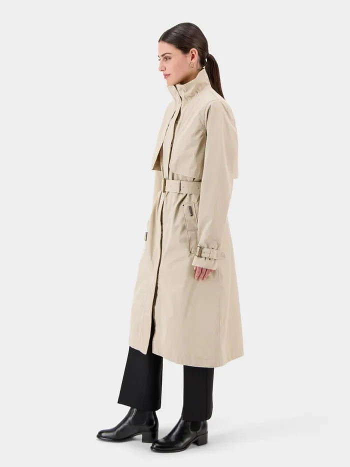 Lova Coat Long Clay Beige Women Didriksons Trenchcoats Lova Coat Long Clay Beige Women Didriksons Trenchcoats
