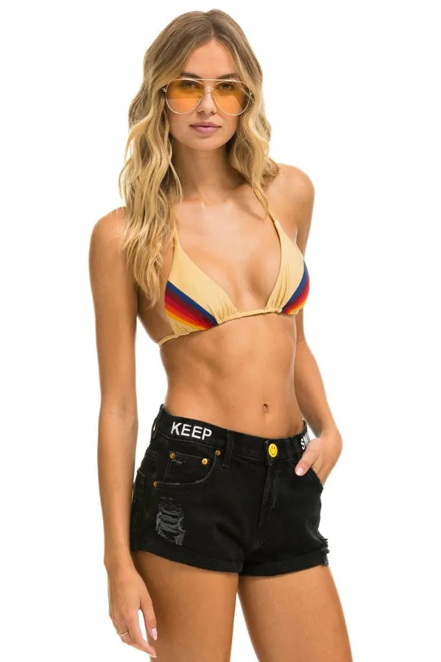 Low Rise Rocker Jean Shorts 8211 Vintage Black WomenMen Aviator Nation Denim