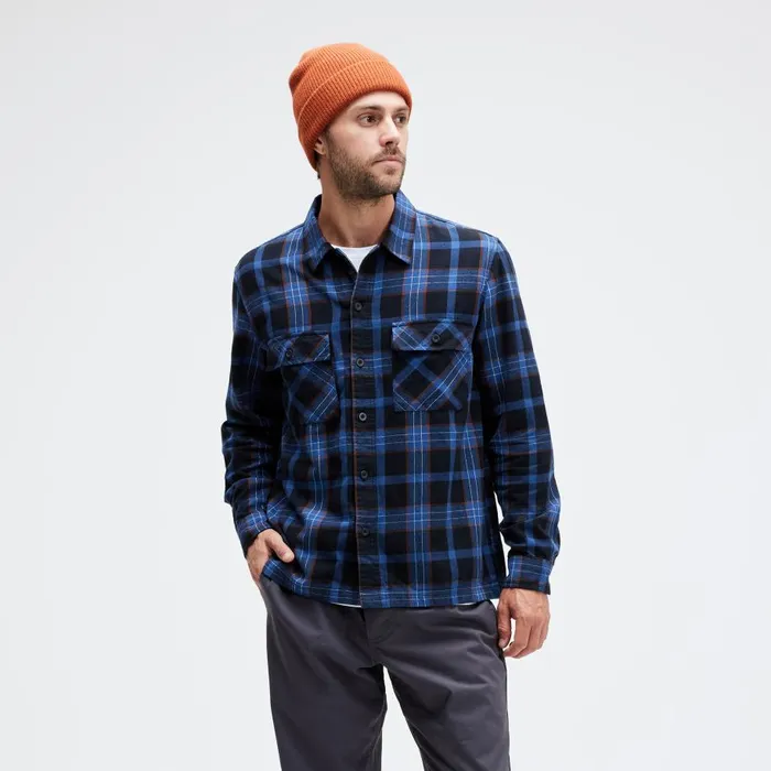 Lowell Long Sleeve Button Up Black Men Stance Jackets
