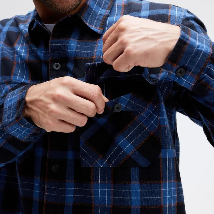 Lowell Long Sleeve Button Up Black Men Stance Jackets