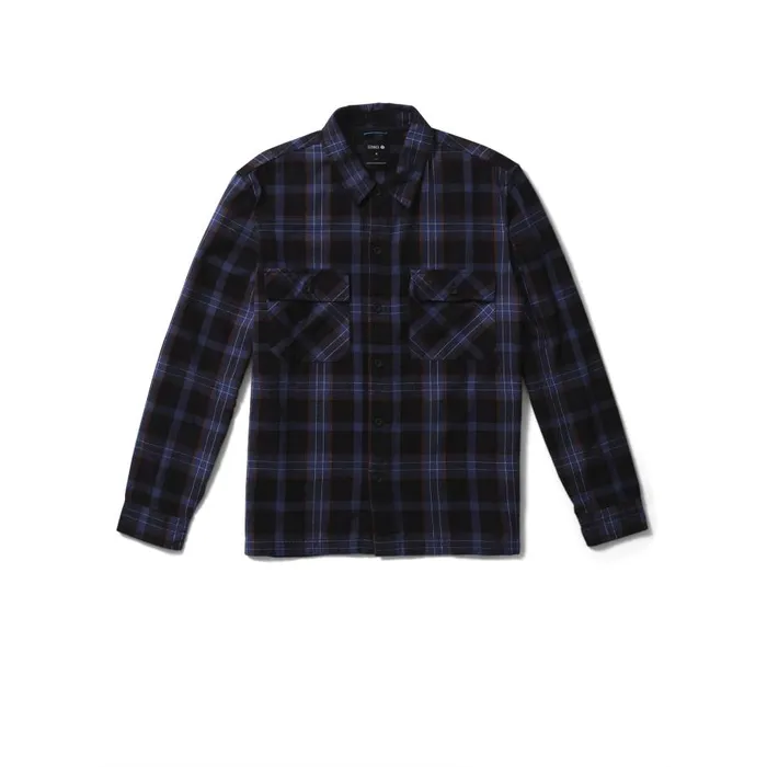 Lowell Long Sleeve Button Up Black Men Stance Jackets
