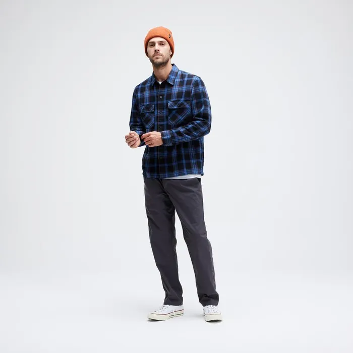 Lowell Long Sleeve Button Up Black Men Stance Jackets