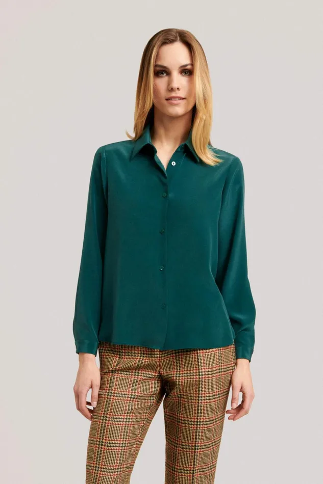 Luisa Spagnoli Blouses And Shirts Women Labirinto Bottlegreen